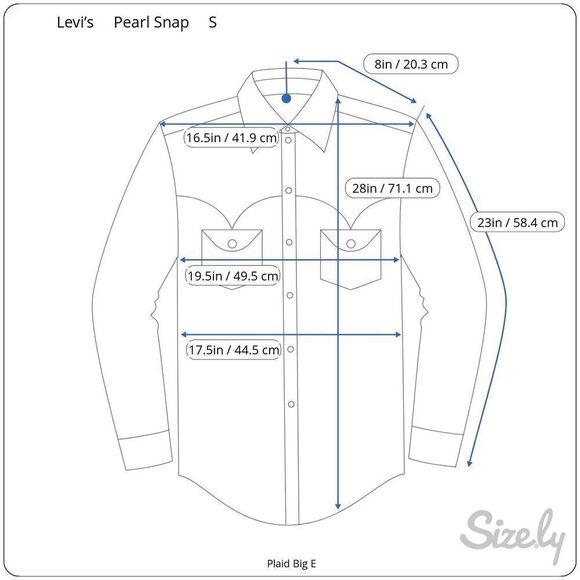Levi’s Big E VTG Plaid Pearl Snap Shirt Women’s S Read - Picture 8 of 8